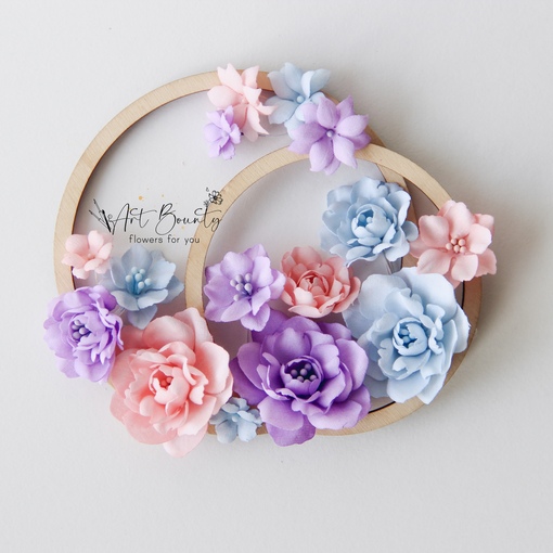 Набор тканевых цветов ArtBounty "Сиреневый туман"