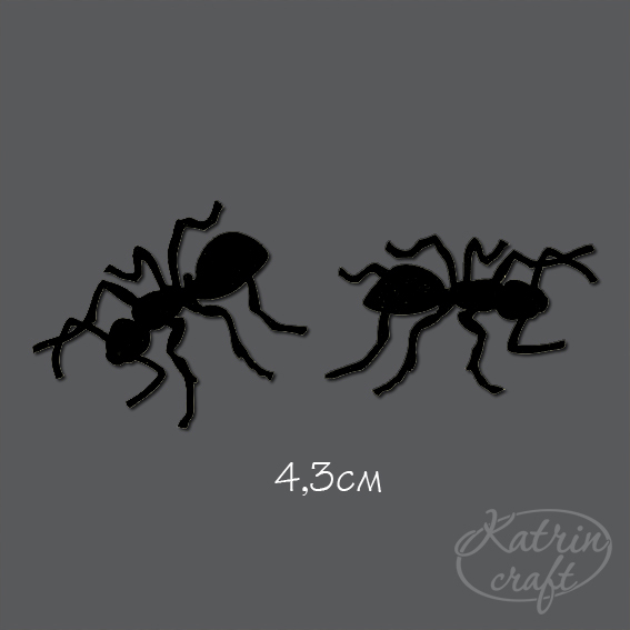 Чипборд "Муравьи" большие чёрные