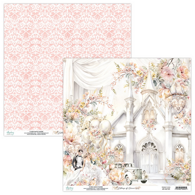 Бумага для скрапбукинга Mintay papers "Always & Forever" 01 (MT-ALF-01)