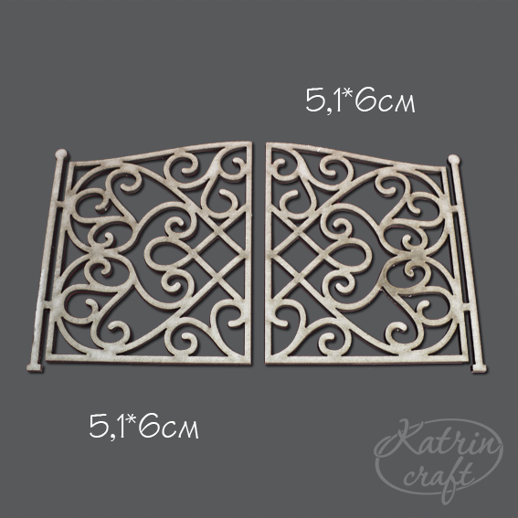 Чипборд "Ворота резные маленькие"