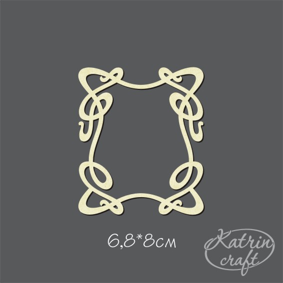 Чипборд "Рамка Арт Нуво" маленькая