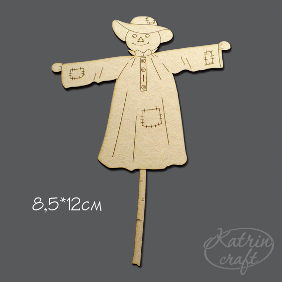 Чипборд "Пугало в шляпе"