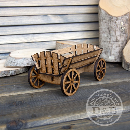 Заготовка из МДФ Деревяшки и бумажки "Телега"