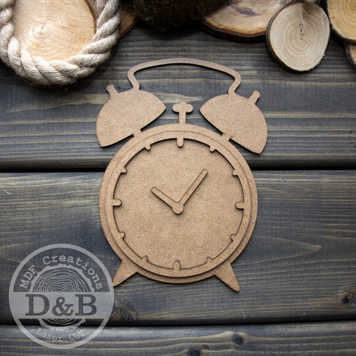 Заготовка из МДФ Деревяшки и бумажки "Будильник №1"