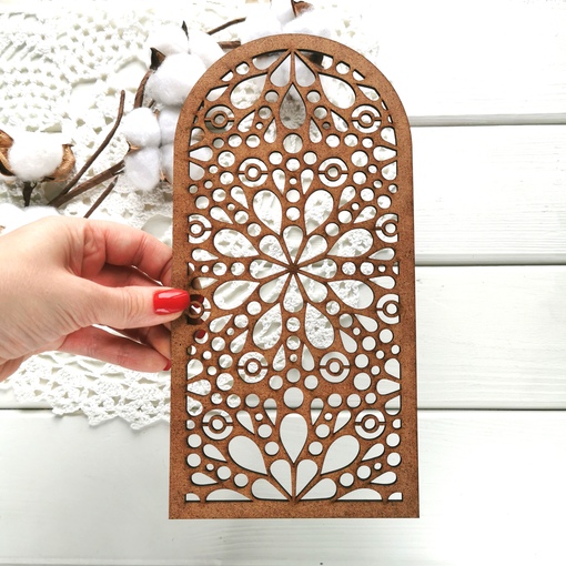 Заготовка из МДФ Деревяшки и бумажки "Ажурная основа №4"