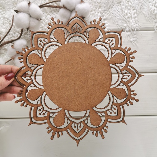 Заготовка из МДФ Деревяшки и бумажки "Розетка №6" 210мм