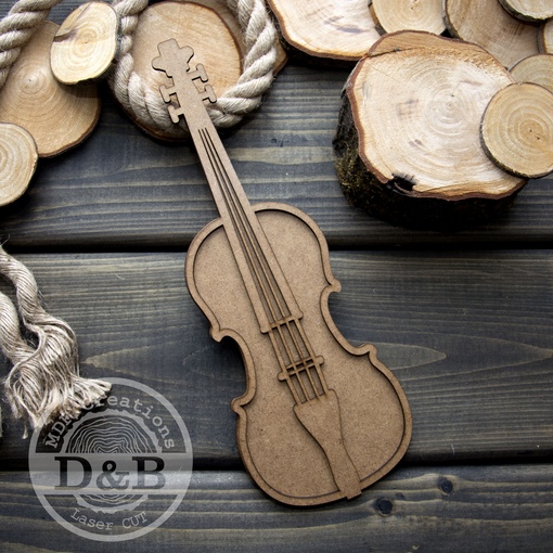 Заготовка из МДФ Деревяшки и бумажки "Скрипка №1"