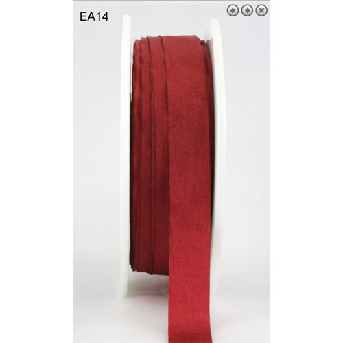 "Мятая" лента May Arts, цвет красный