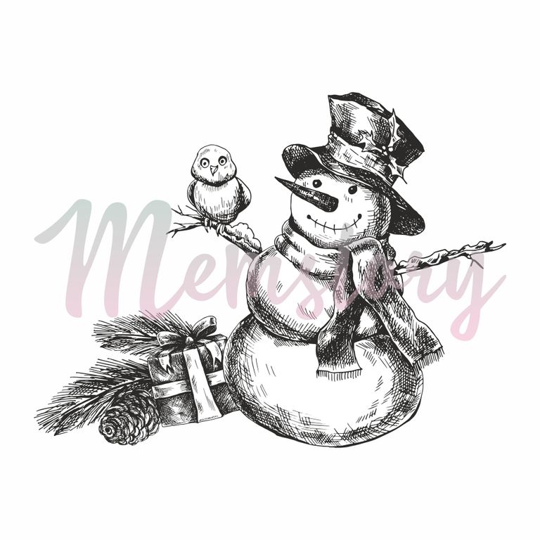 Штамп Memstory "Снеговичок"