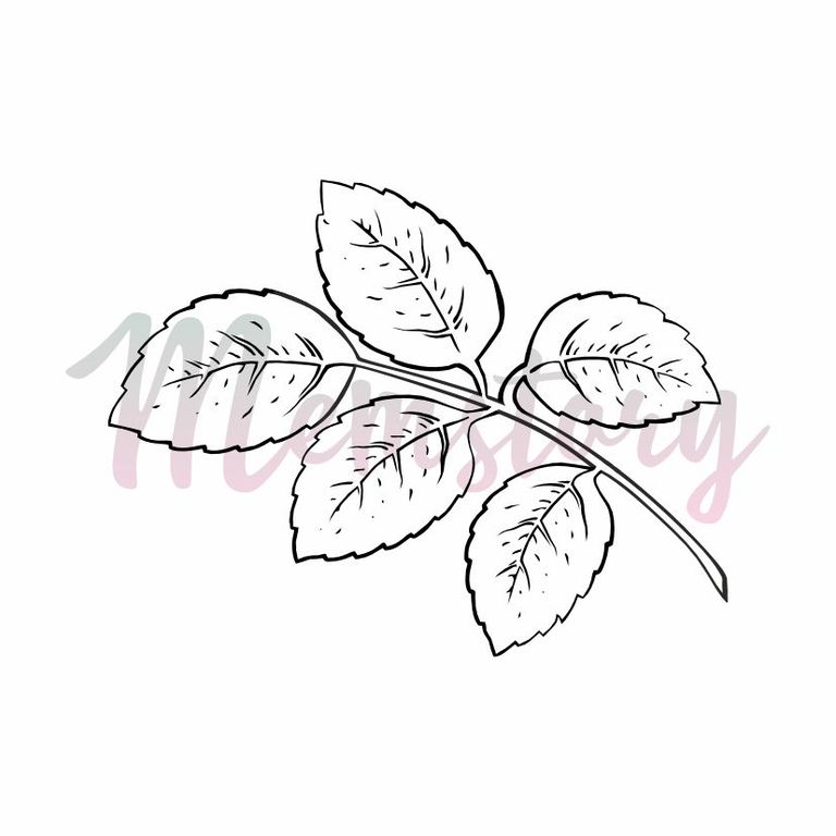 Штамп Memstory "Веточка шиповника"