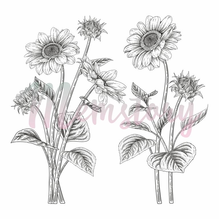 Штамп Memstory "Подсолнухи"