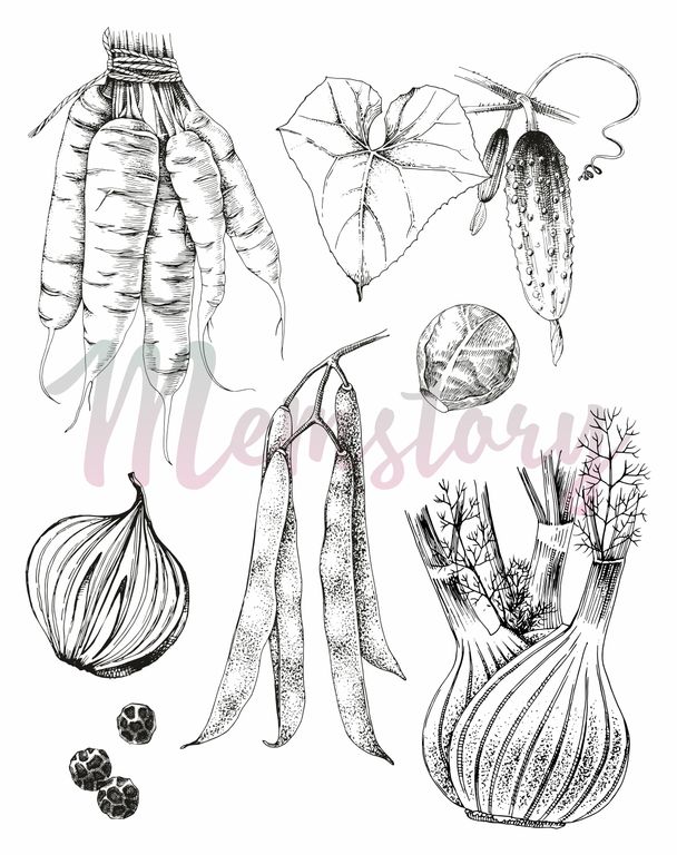 Штамп Memstory "Овощи"