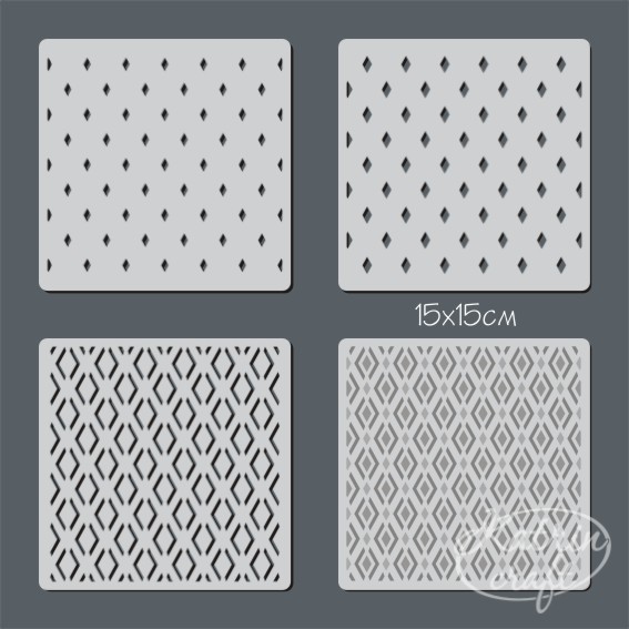 Набор трафаретов Katrin craft 15х15 Набор №3 (3 шт)