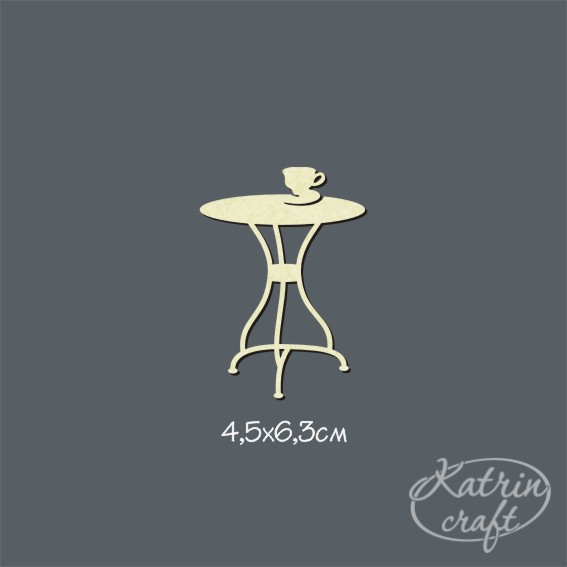 Чипборд "Чашка на столе"