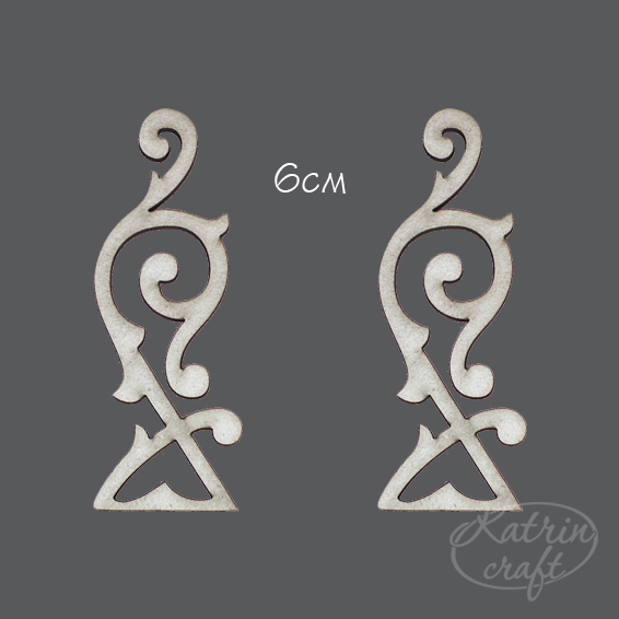 Чипборд "Вензель №7" маленький