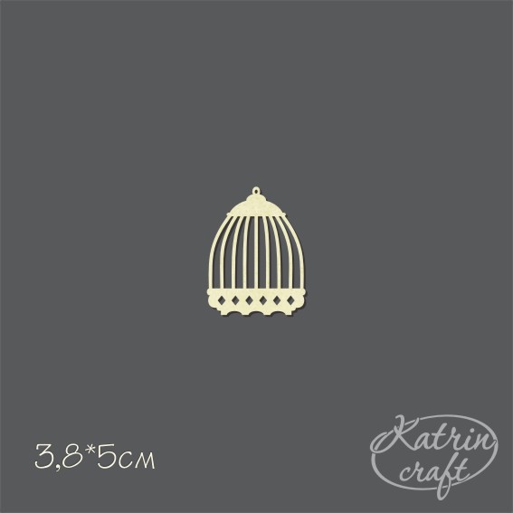 Чипборд "Клетка птичья №3" маленькая