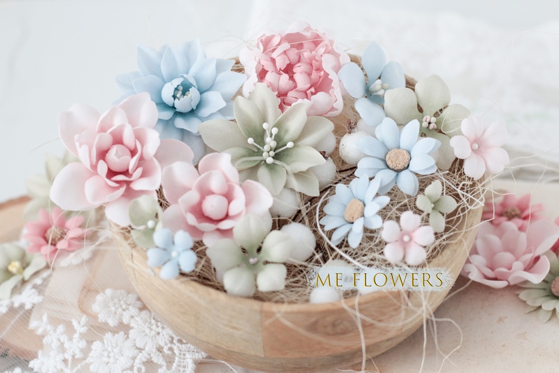 Набор тканевых цветов ME Flowers "Романтика"