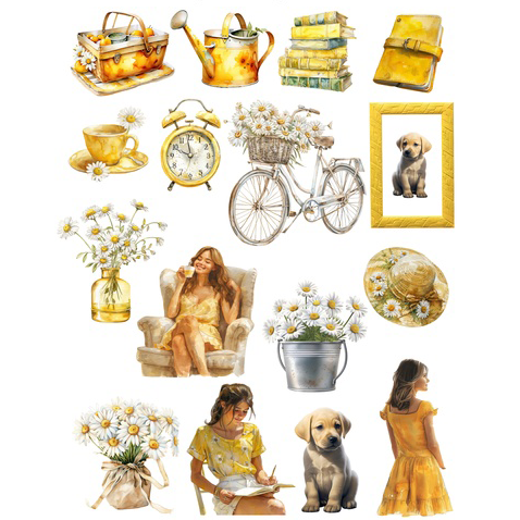 Набор тканевых высечек Mary Made "Счастье в ромашке"