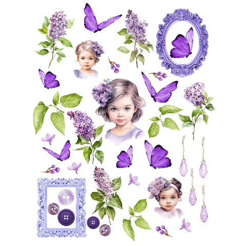 Набор тканевых высечек Mary Made "Сирень 2"