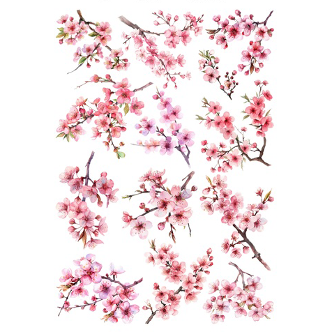 Набор тканевых высечек Mary Made "Сакура"