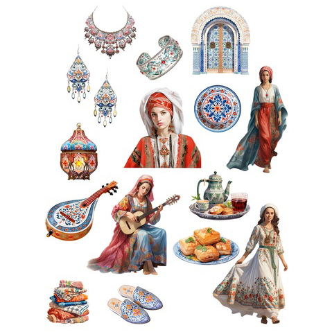Набор тканевых высечек Mary Made "Восток"