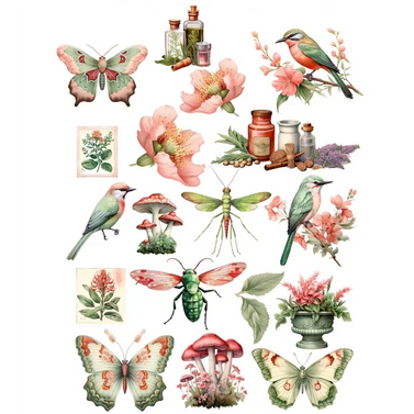 Набор тканевых высечек Mary Made "Ботаника"