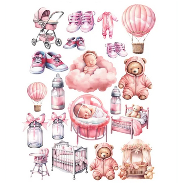 Набор тканевых высечек Mary Made "Девочка на облаке"