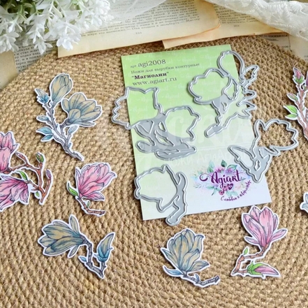 Ножи для вырубки Agiart "Магнолии"