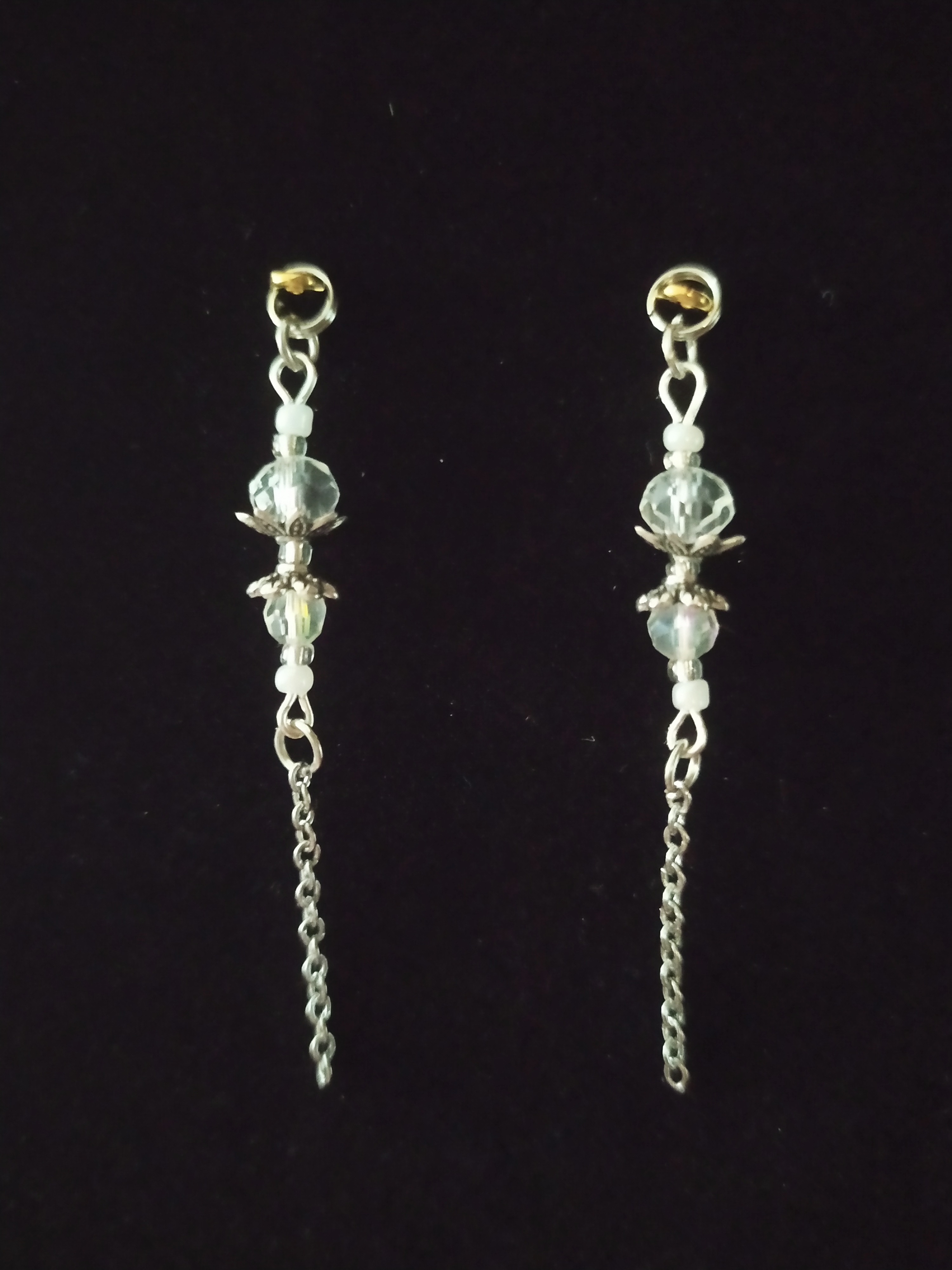 Набор подвесок-шармов "Царская манишка Хрусталь" (в серебре)