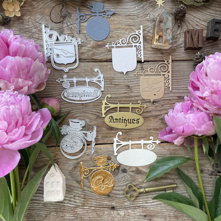 Ножи для вырубки mimi cut "Старинные вывески"