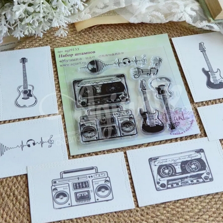 Набор штампов Agiart "Музыка нас связала"