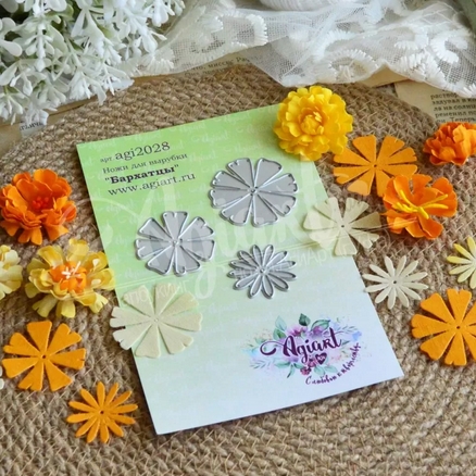 Ножи для вырубки Agiart "Бархатцы"