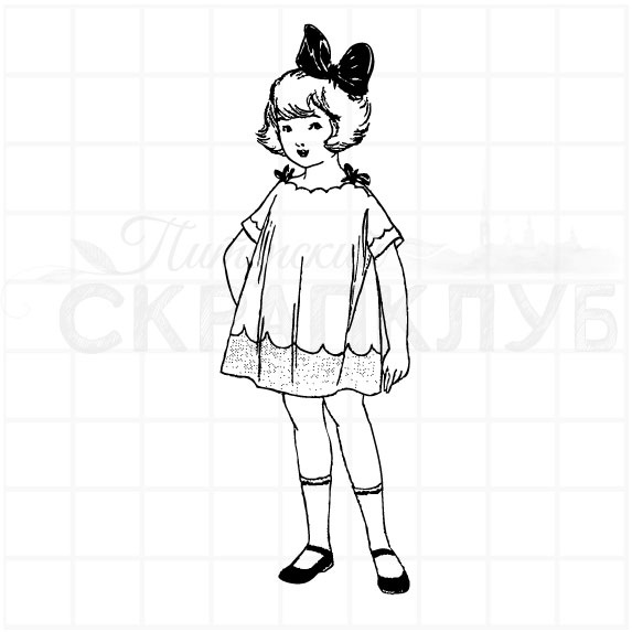 Штамп ПСК "Девочка модель" 2