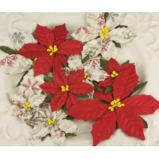Набор цветов Prima "Holiday Celebration", пуансетии