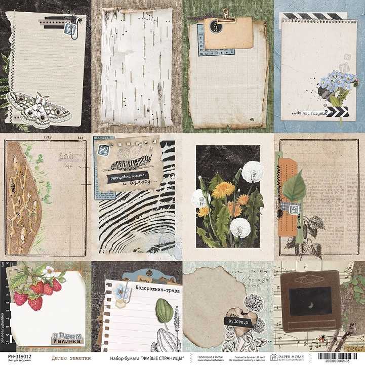 Бумага Paper Home "Живые страницы" Делаю заметки (PH20-12)