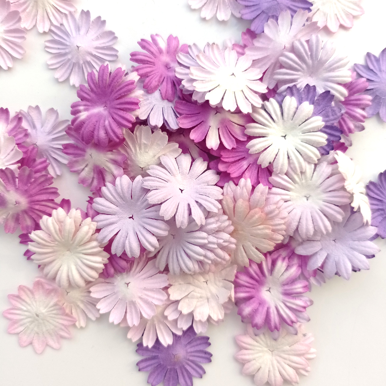 Набор маргариток 2,5 см (15шт) Сиреневый микс