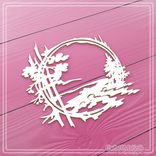 Чипборд Скрапмагия "Таежная река" 78х72 мм