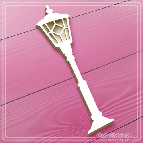 Чипборд Скрапмагия Заготовка для шейкера "Фонарь" 34х135 мм