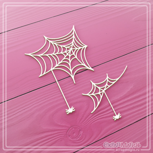 Чипборд Скрапмагия "Паутина" 2 эл