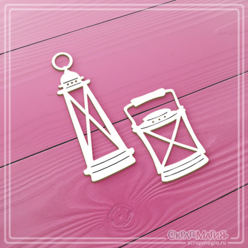 Чипборд Скрапмагия "Старинные фонарики" 2 шт.