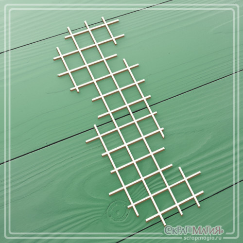 Чипборд Скрапмагия "Клетка тетрадная" 42х110 мм