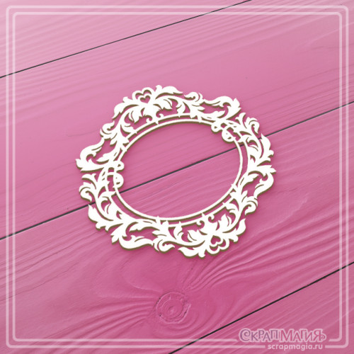 Чипборд Скрапмагия "Ажурная рамка" 70х68 мм