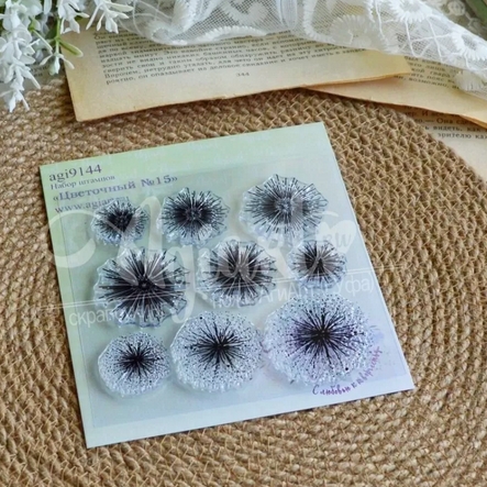 Набор штампов Agiart "Цветочный №15"