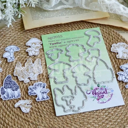 Ножи для вырубки Agiart контурные "Грибы"