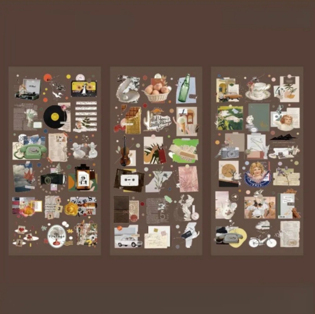 Набор ацетатных наклеек "Ретро вайб"