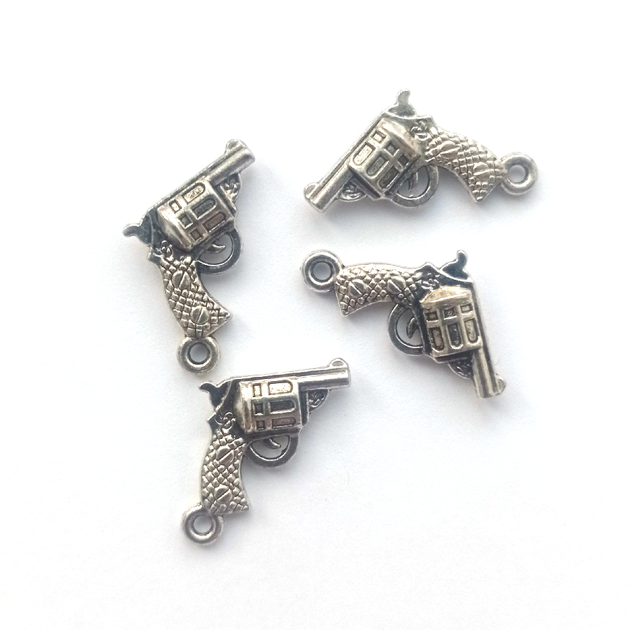 Подвеска металлическая "Беретта" Цвет серебряный (435)