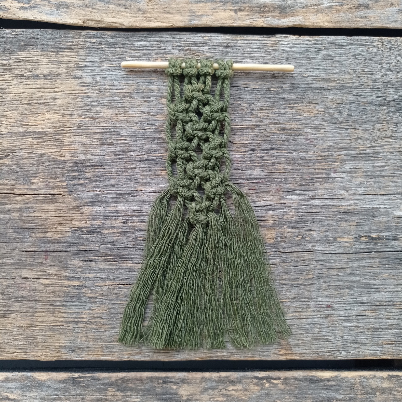 Макраме ручной работы Хлопок 100% Цвет Оливковый