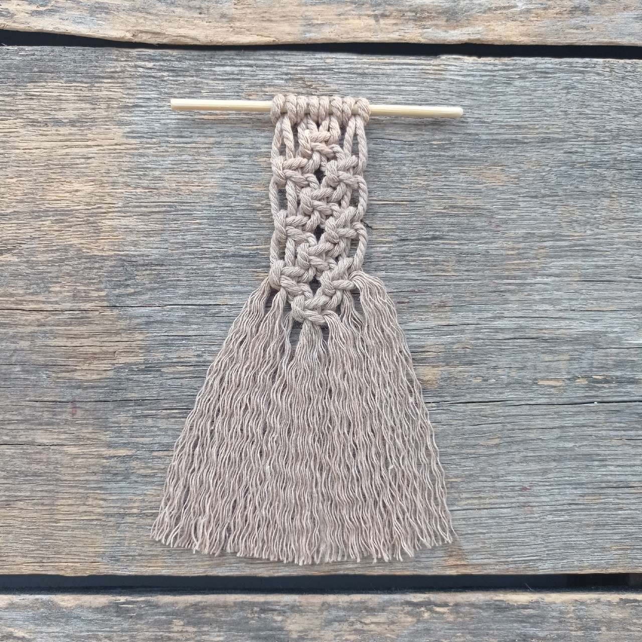 Макраме ручной работы Хлопок 100% Цвет Бежевый