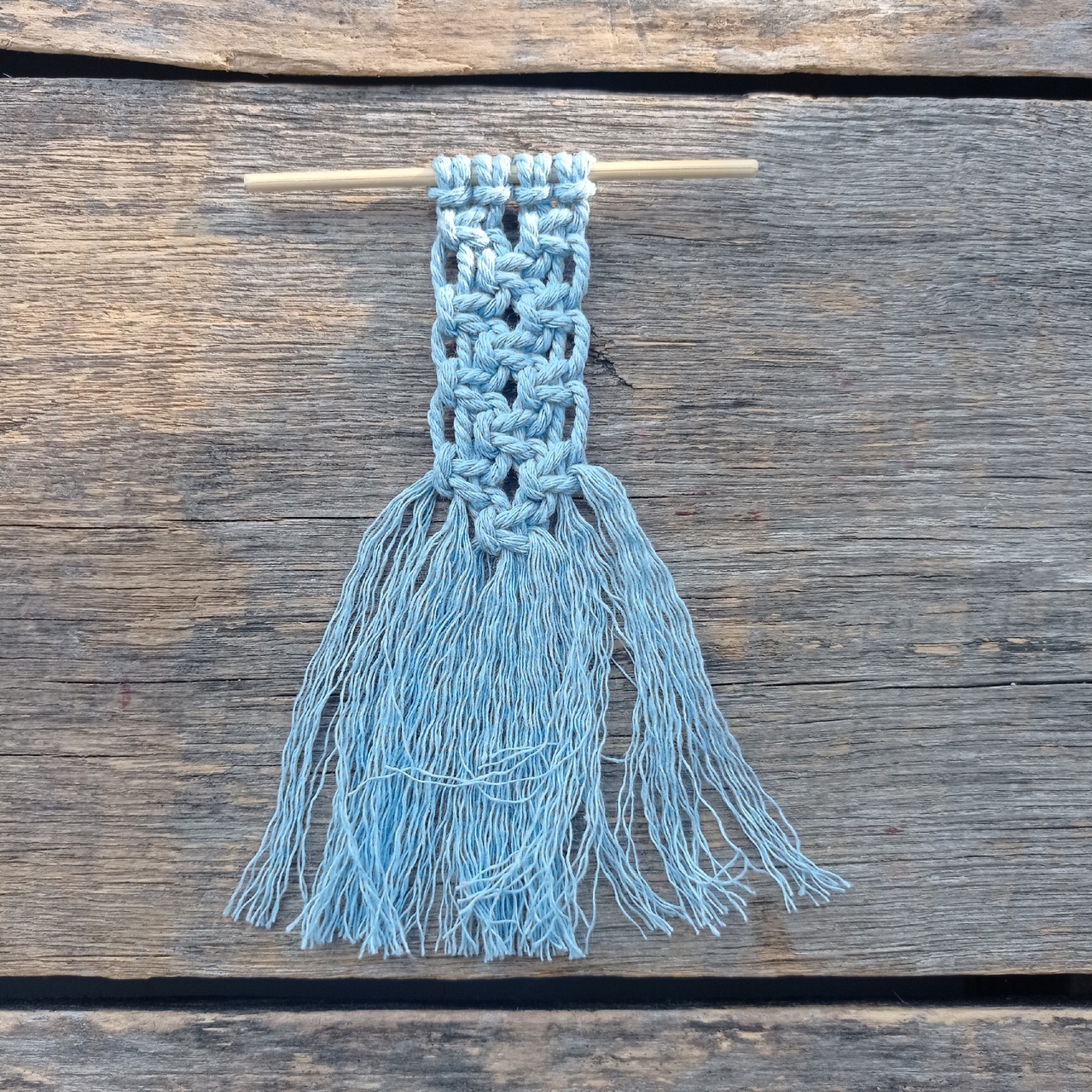 Макраме ручной работы Хлопок 100% Цвет Голубой