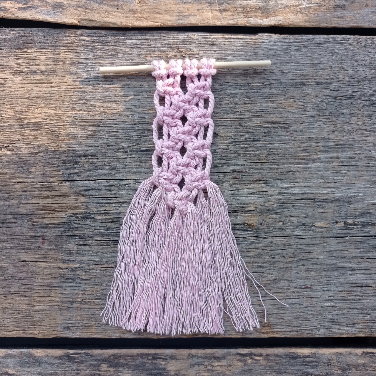 Макраме ручной работы Хлопок 100% Цвет Розовый